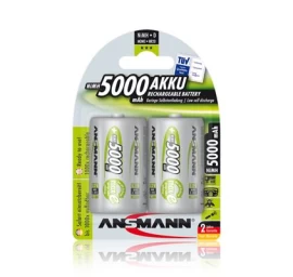 Akumuliatorius R20 (D) 1.2V 5000mAh Ni-Mh ANSMANN (2vnt blisteryje)