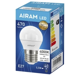 AL LED 5,5W/840 E27 P45 KOH,Airam 4711558