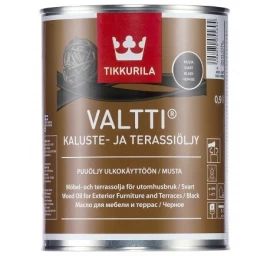 Aliejus medienai TIKKURILA Valtti Kaluste, 0,9l juoda sp.