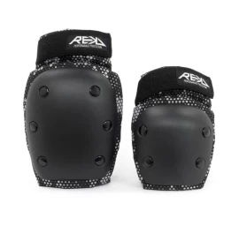 Apsaugos Keliams Ir Alkūnėms REKD Youth Heavy Duty Double Pad Set Black/Grey L Arba M