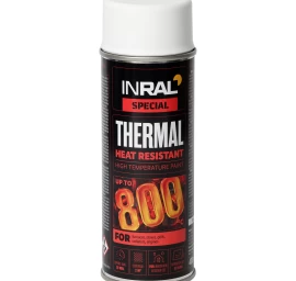 Atsparūs karščiui aerozoliniai dažai INRAL THERMAL balti, 400ml