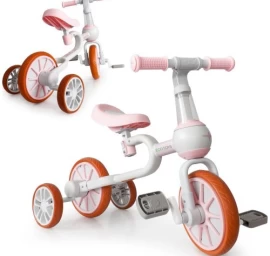 Balansinis dviratukas Ecotoys 4in1, su pedalais ir šoniniais ratukais