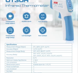 Bekontaktis termometras kūno temperatūrai matuoti 32.0°C~45°C UT30H