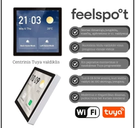 Centrinis Tuya valdiklis Feelspot T6E Wifi, Zigbee, Bluetooth