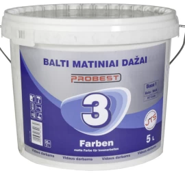 Dažai balti matiniai Probest 3 5 l