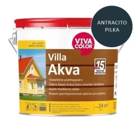 Dažai medienai VIVACOLOR Villa Akva 7016, 2,7l antracito pilka sp.