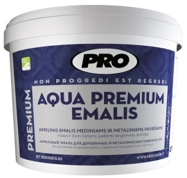 Dažai PRO Aqua Premium Emalis, 0,75l matiniai