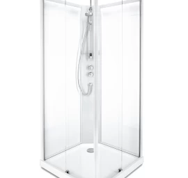 Dušo boksas Contura Shower 10-5 Comfort 90x90 cm, baltas profilis / skaidrus-matinis stiklas, 558.944.00.2