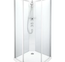 Dušo boksas Contura Shower 10-5 Comfort 90x90 cm, baltas profilis / skaidrus stiklas, 558.924.00.2