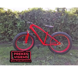 Dviratis Fat Bike 26x16 Raudonas/Juodas