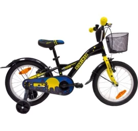 Dviratis 4KIDS Nightman 16, dydis 10 (25.5 cm), juodas/mėlynas