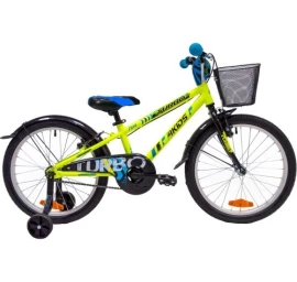 Dviratis 4KIDS Turbo 20, dydis 10 (25.5 cm), geltonas