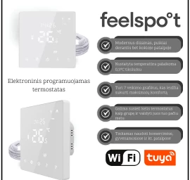 Elektroninis programuojamas termostatas Feelspot WTH22.16 NEW, WiFi, Tuya