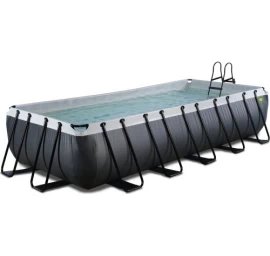 EXIT Black Leather pool 540x250x100cm with filter pump - black