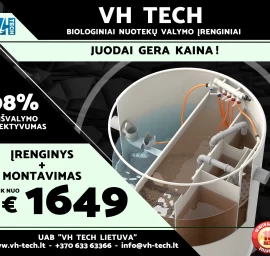 Biologiniai nuotekų valymo įrenginiai su įrenginio montavimo darbais - tik nuo 1649€