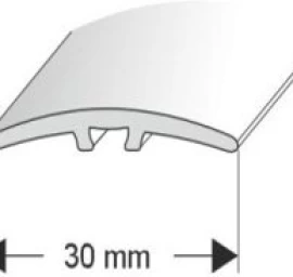 GRINDŲ APDAILOS PORFILIS L30 SUJUNG. SIDABRINIS 30/93CM A