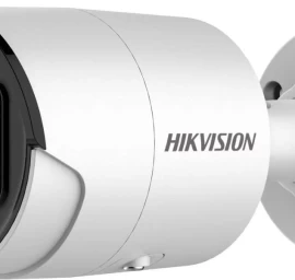 IP kamera BULLET, AcuSense, 4MP, F2.8mm(103°), PoE, IR iki 40m, integruotas mikrofonas, micro SD iki 256GB, IP67, balta, Hikvision