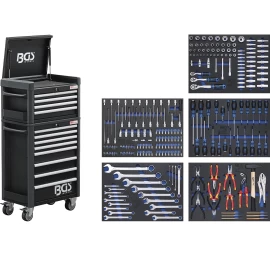 Įrankių spintelė BGS Technic 4088 | 12 stalčių | 296VNT.