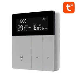 Išmanus, sieninis termostatas grindų termo pavaroms 3A, 230V, Wi-Fi, TUYA / Smart Life