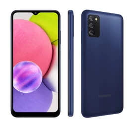 Išmanusis telefonas Samsung Galaxy A03s, 32GB, Dual SIM, Mėlyna (Be pakrovėjo) (Ekspozicinė prekė)