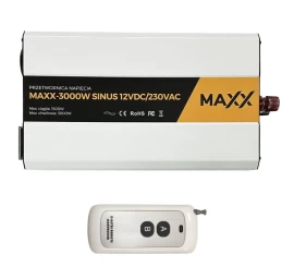 Įtampos keitiklis MAXX 3000W SINUS 12VDC/230VAC [1500W/3000W]