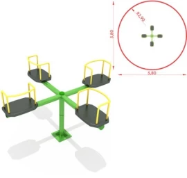 Keturvietė karuselė modelis KM-0004Q