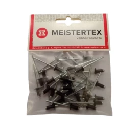 Kniedės MEISTERTEX RAL8019, 4x8 30vnt