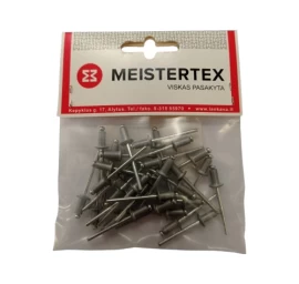 Kniedės MEISTERTEX RAL9006, 4x8 30vnt