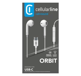 Laidiniai Ausinukai Cellularline call+sound Orbit, balta (Ekspozicinė prekė)