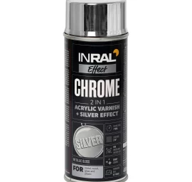 Lakas akrilinis INRAL CHROME sidabrinis 400 ml