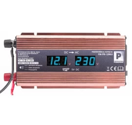 LCD įtampos keitiklis-inverteris 12V 1200W PM-PN-1200LS