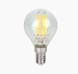 LED lemputė E14 G45 230V 4W 480lm, šiltai balta 2700K, LED line LITE