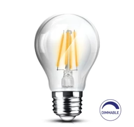 LED lemputė E27 230V A60 8W 806lm, FILAMENT, šiltai balta 2700K, pritemdoma