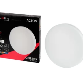 LED šviestuvas, paviršinis, ACTON 24W 2600lm 4000K IP54 apvalus su judesio jutikliu