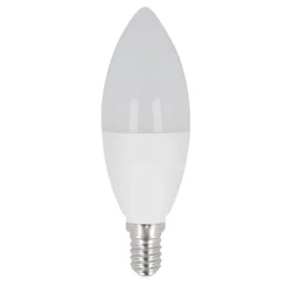 Lemputė LED E14 230V 8W 720lm C37 žvakės formos, neutraliai balta 4000K, LEDOM