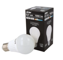 Lemputė LED E27 230V 10W A60 1000lm neutraliai balta 4000K, CERAMIC, LED line