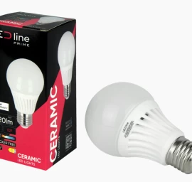 Lemputė LED E27 230V 13W A65 1820lm šiltai balta 2700K, CERAMIC, LED line PRIME