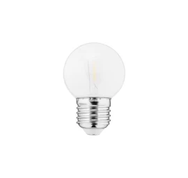 Lemputė LED E27, 230V, 1W, G45, 50lm, 2700K, FILAMENT U, PC matinė