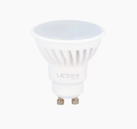 Lemputė LED GU10 230V 10W 1250lm 125lm/W, neutraliai balta 4000K, pritemdoma, LED line