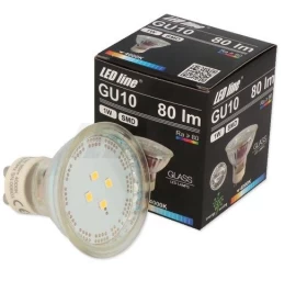 Lemputė LED GU10 230V 1W 80lm neutraliai balta 4000K, LED line