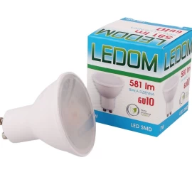 Lemputė LED GU10 230V 7W 120 ° 581lm neutraliai balta, LEDOM