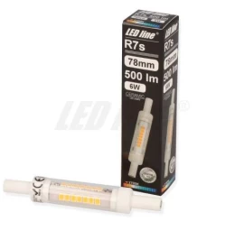 Lemputė LED R7S 230V 6W 500lm šiltai balta, 78mm, LED line