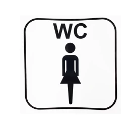 Lipdukas „WC moteris“, 130x130mm
