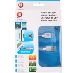 Magnetinis įkroviklis USB / Micro USB kabelis 1 metro All Ride