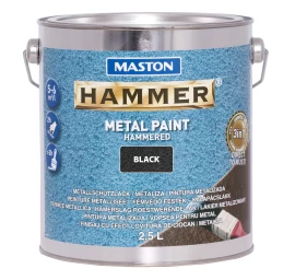 MASTON antikoroziniai dažai HAMMER HAMMERED Juoda