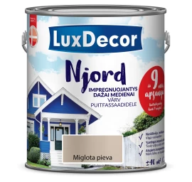 Medienos dažai LUXDECOR Njord, 2,5l Miglota pieva