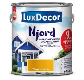 Medienos dažai LUXDECOR Njord, 2,5l žiemos saulė