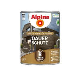 Medienos impregnantas ALPINA Dauer Schutz, 2,5l juodmedžio sp.