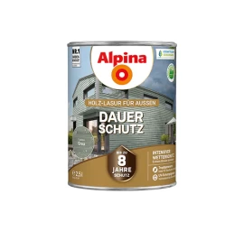 Medienos impregnantas ALPINA Dauer Schutz, 2,5l pilka sp.