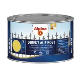 Metalo dažai ALPINA Direkt Auf Rost, 250ml geltona sp.